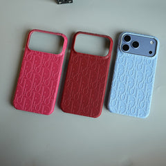 Luxury Monogram Case for iPhone 17 Series | PU Leather Designer Cover