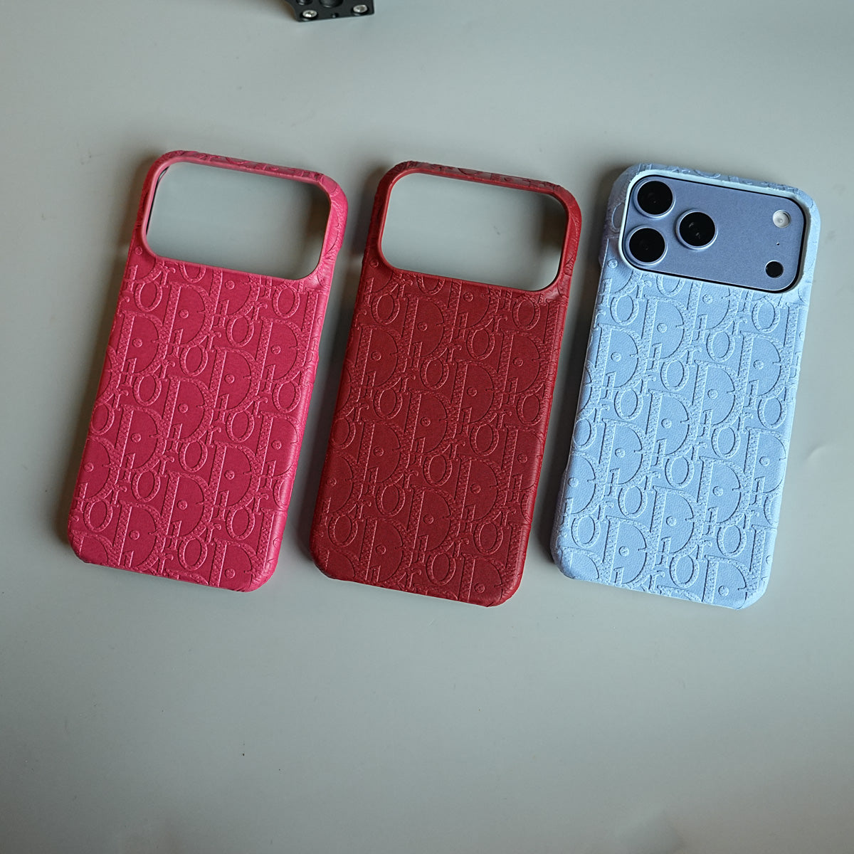 Luxury Monogram Case for iPhone 17 Series | PU Leather Designer Cover