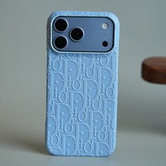 Luxury Monogram Case for iPhone 17 Series | PU Leather Designer Cover