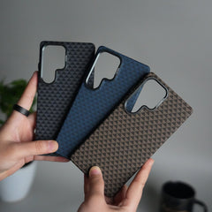 Galaxy S24 Ultra Houndstooth Pattern Case | Slim Hard Back Cover | Matte Finish Protective Case with MagSafe