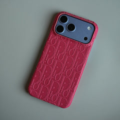 Luxury Monogram Case for iPhone 17 Series | PU Leather Designer Cover