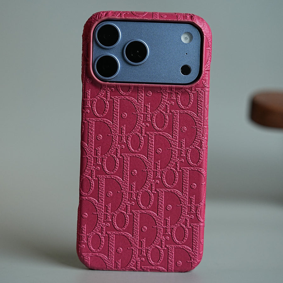 Luxury Monogram Case for iPhone 17 Series | PU Leather Designer Cover
