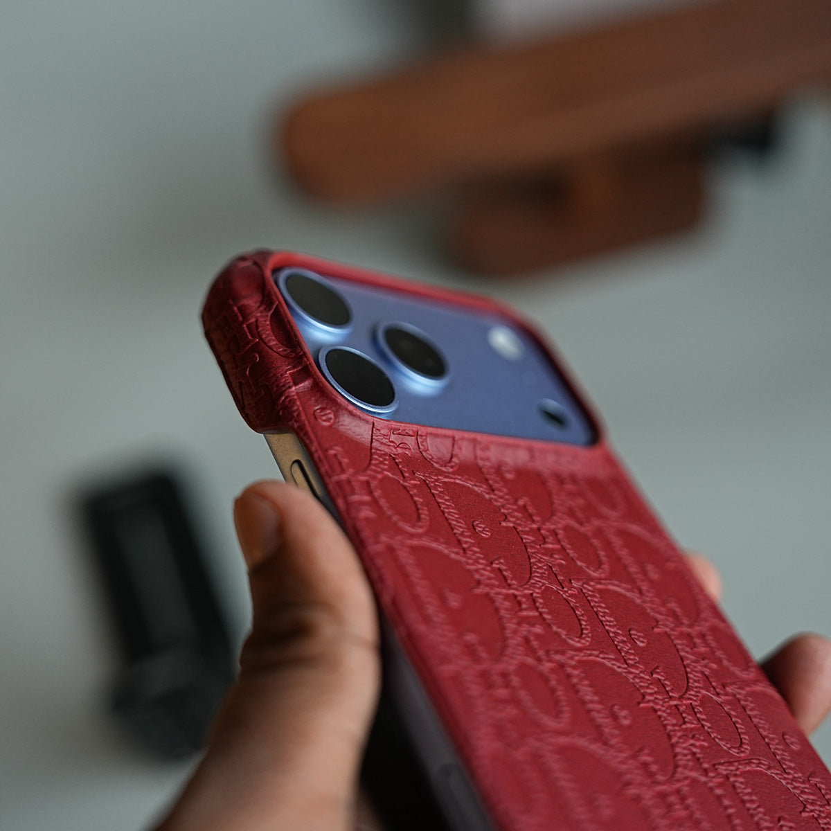 Luxury Monogram Case for iPhone 17 Series | PU Leather Designer Cover
