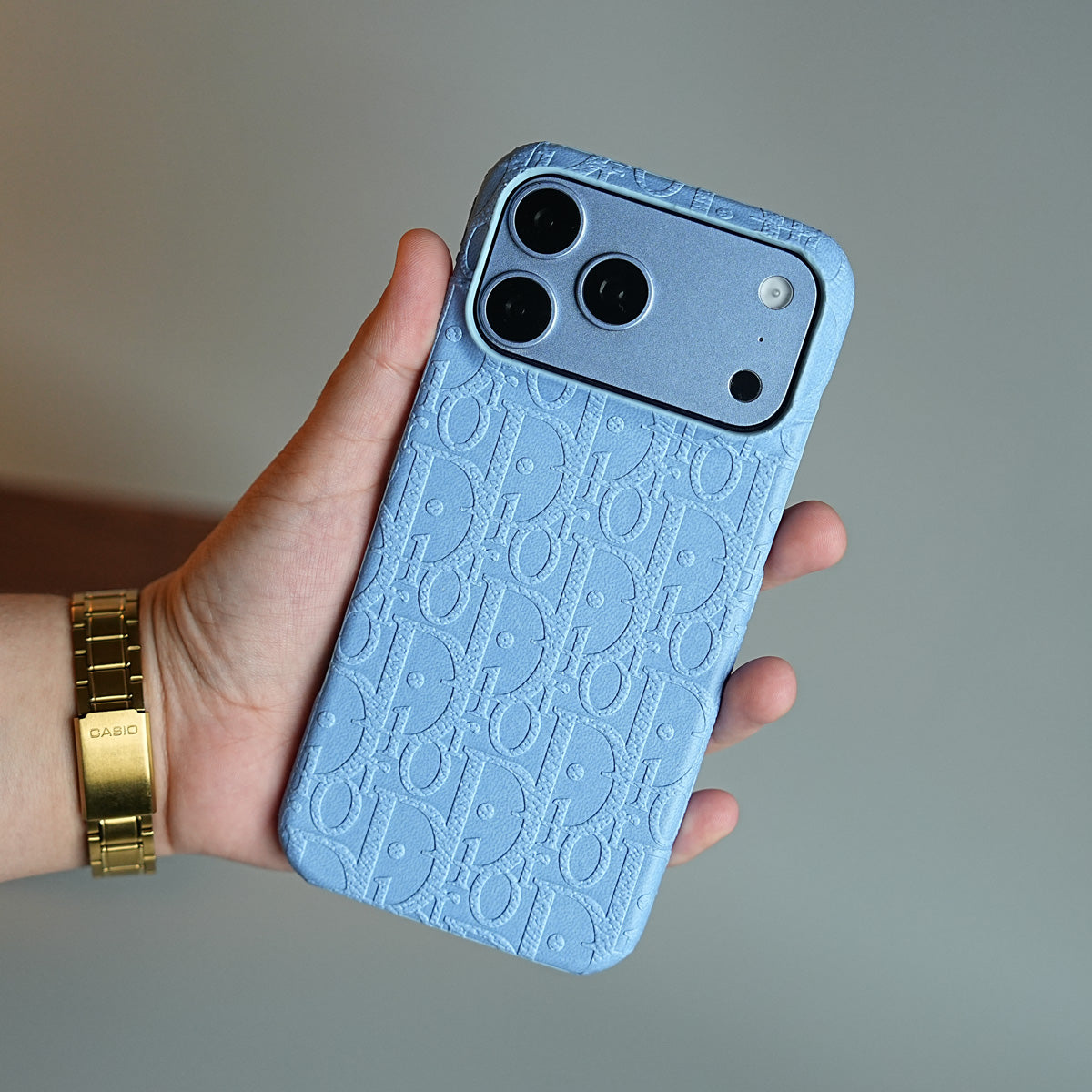 Luxury Monogram Case for iPhone 17 Series | PU Leather Designer Cover