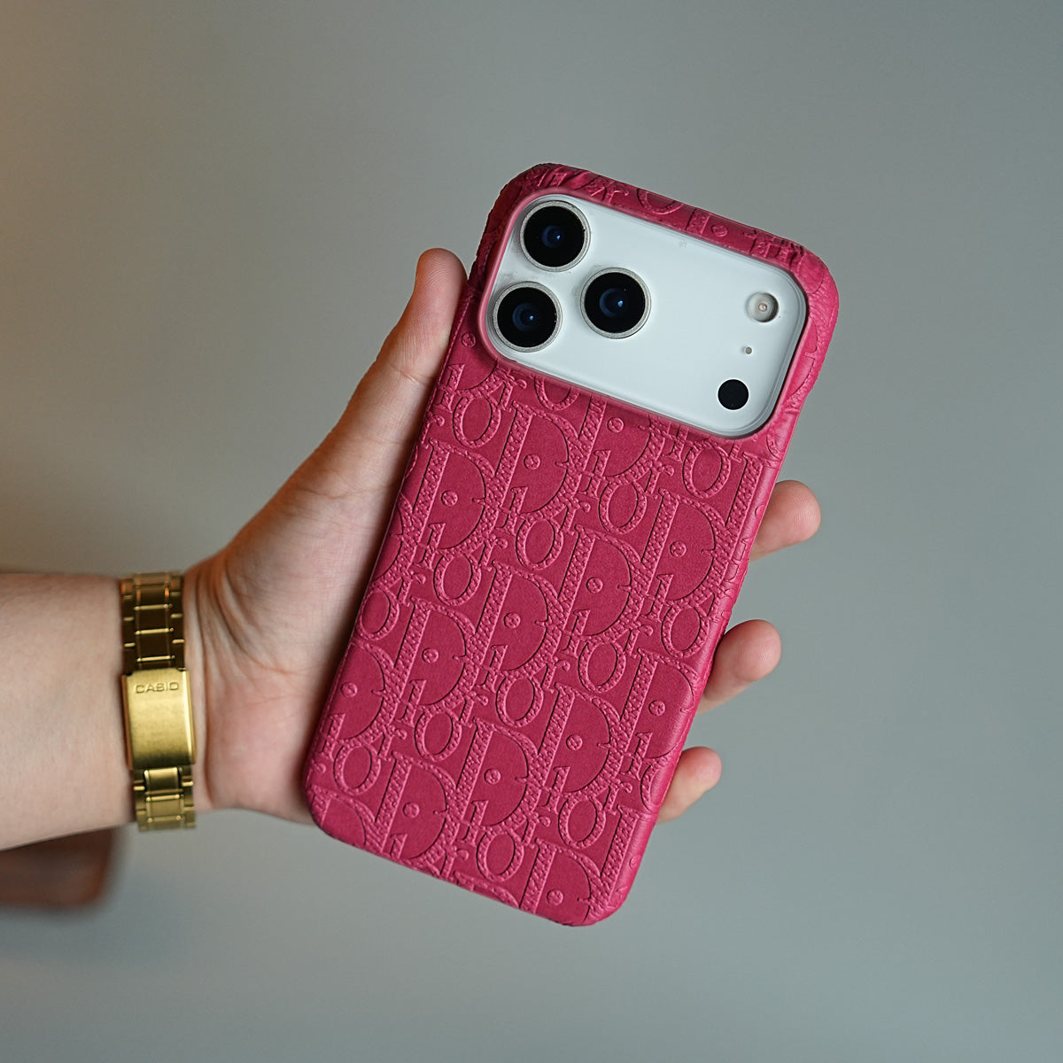 Luxury Monogram Case for iPhone 17 Series | PU Leather Designer Cover