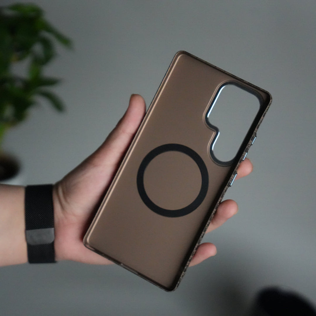 Galaxy S24 Ultra Houndstooth Pattern Case | Slim Hard Back Cover | Matte Finish Protective Case with MagSafe