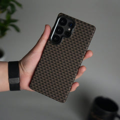 Galaxy S25 Ultra Houndstooth Pattern Case | Slim Hard Back Cover | Matte Finish Protective Case with MagSafe