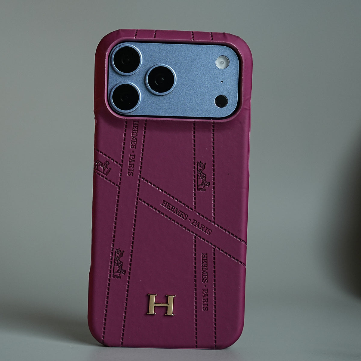 Premium H-Style PU Leather Case for iPhone 18 Series | Luxury Designer-Inspired Protective Cover
