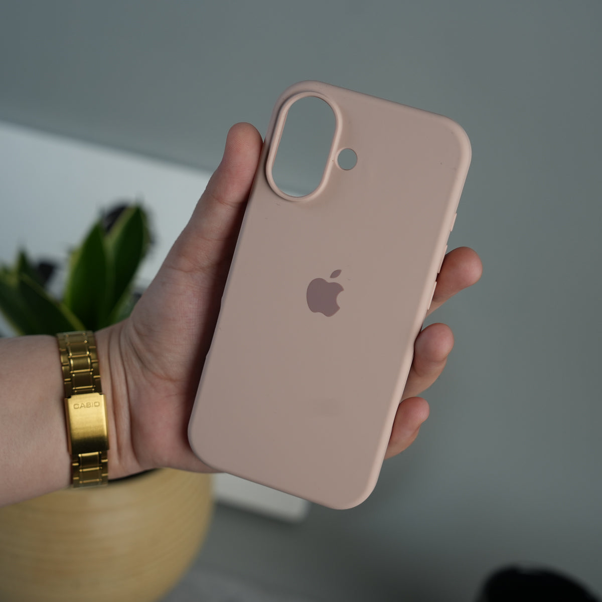iPhone 17 Liquid Silicone Case Cover (Blush Pink)