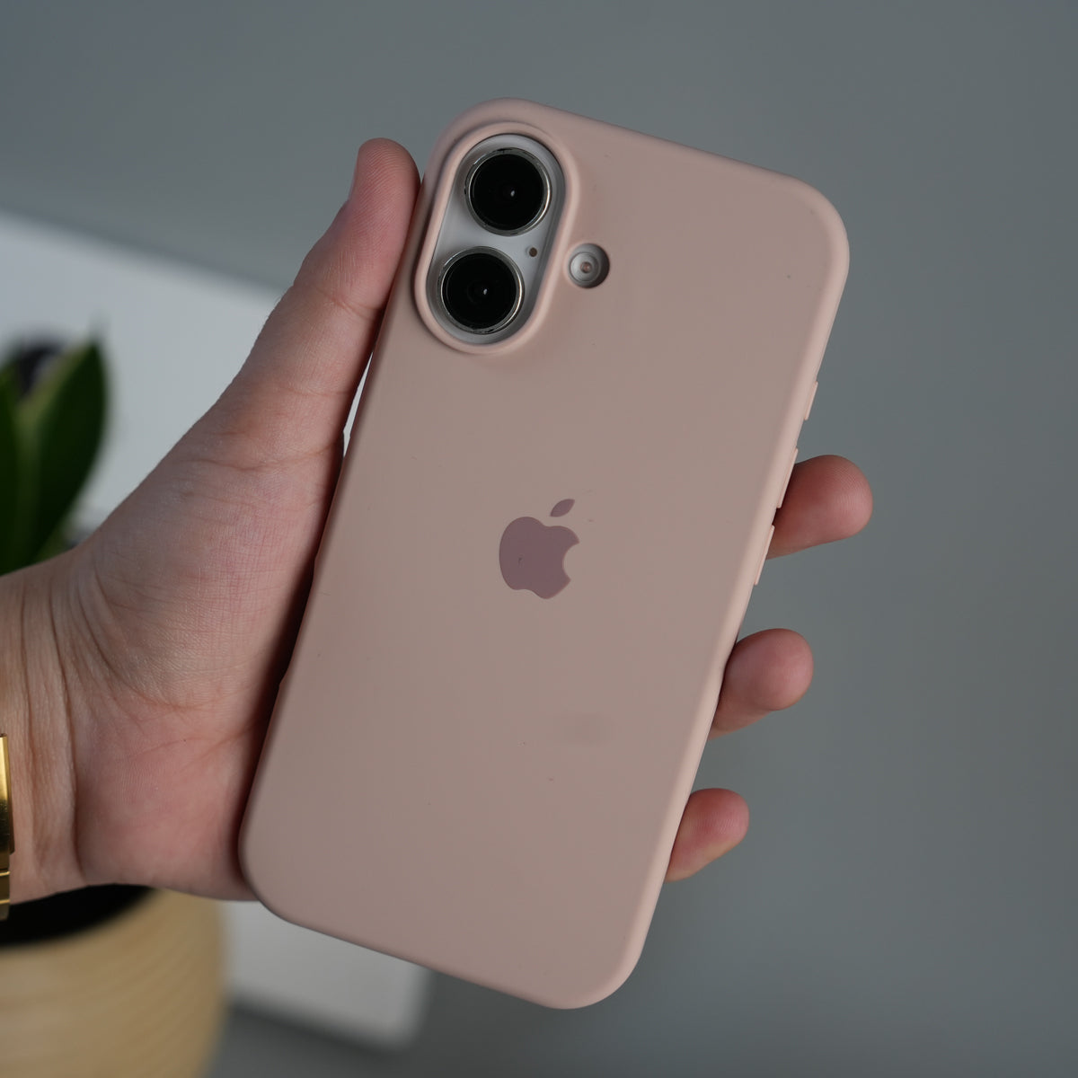 iPhone 17 Liquid Silicone Case Cover (Blush Pink)