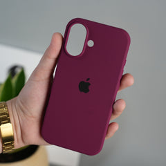 iPhone 17 Liquid Silicone Case Cover (Maroon)
