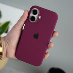 iPhone 17 Liquid Silicone Case Cover (Maroon)