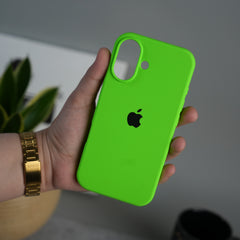 iPhone 17 Liquid Silicone Case Cover (Neon Green)