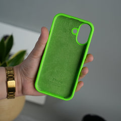 iPhone 17 Liquid Silicone Case Cover (Neon Green)
