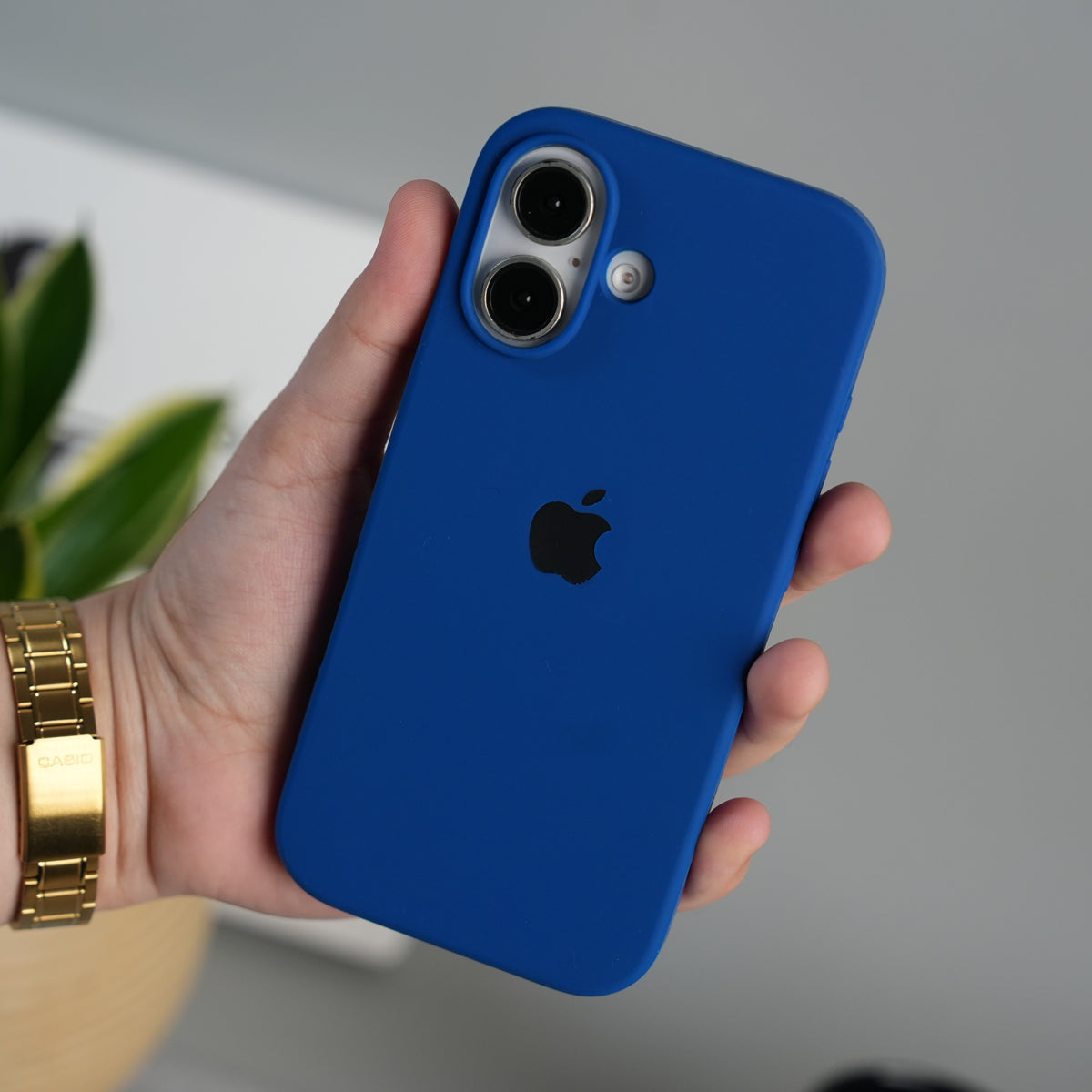iPhone 17 Liquid Silicone Case Cover (Blue)
