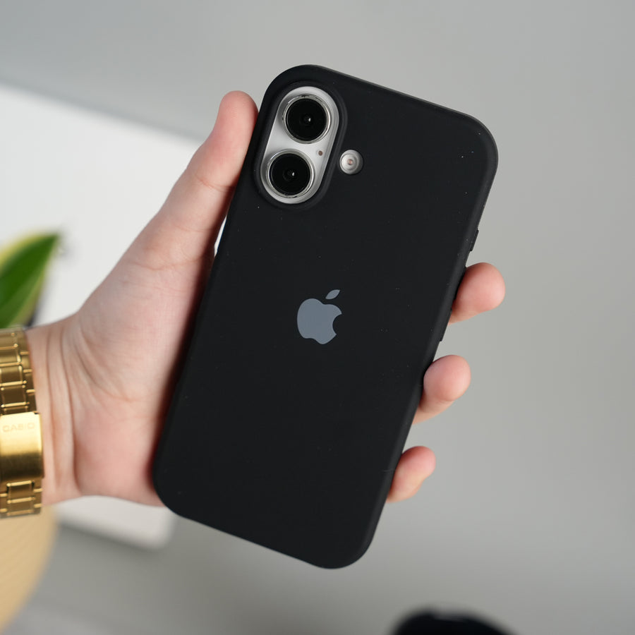 iPhone 17 Liquid Silicone Case Cover (Black)