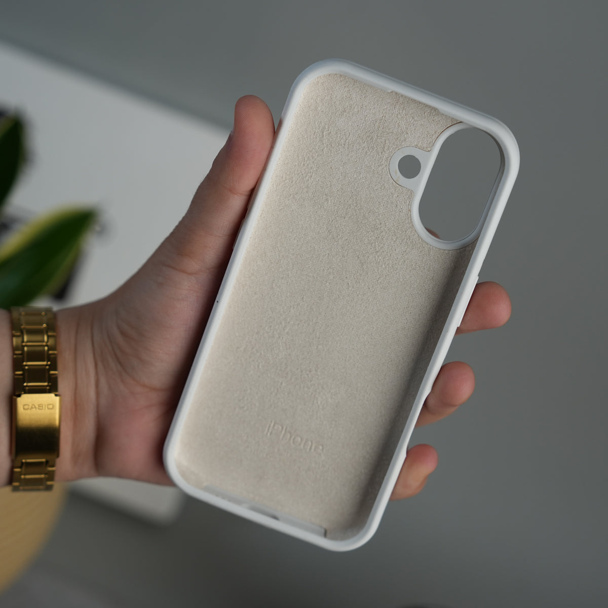 iPhone 17 Liquid Silicone Case Cover (White)