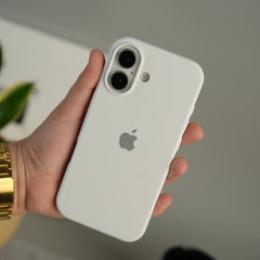 iPhone 17 Liquid Silicone Case Cover (White)