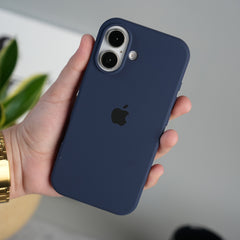 iPhone 17 Liquid Silicone Case Cover (Dark Blue)