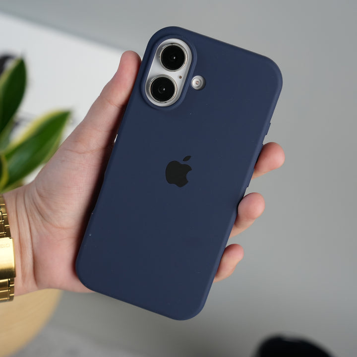 iPhone 17 Liquid Silicone Case Cover (Dark Blue)