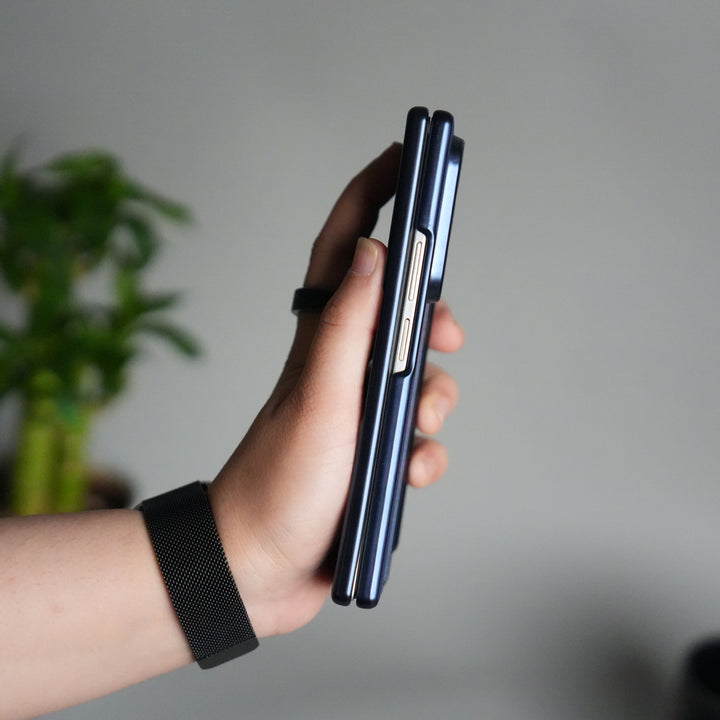 Samsung Galaxy Z Fold 6 Leather Texture front Glass Protection Hinge Case Folding Cover