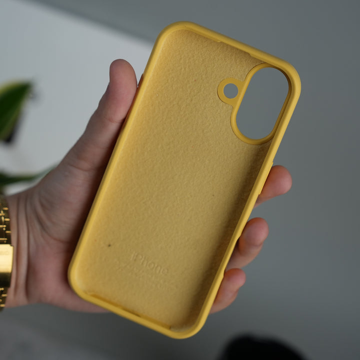 iPhone 17 Liquid Silicone Case Cover (Yellow)