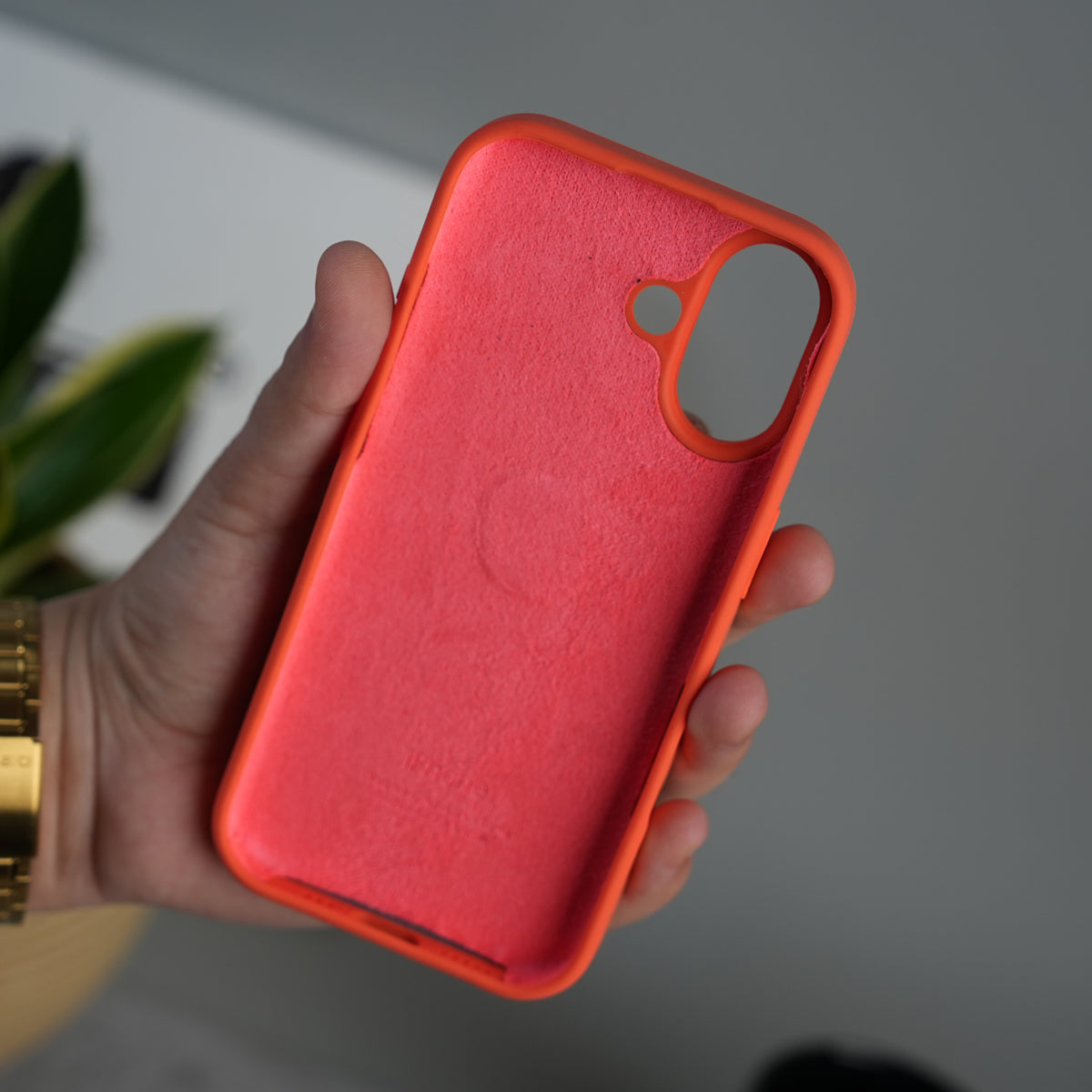 iPhone 17 Liquid Silicone Case Cover (Orange)
