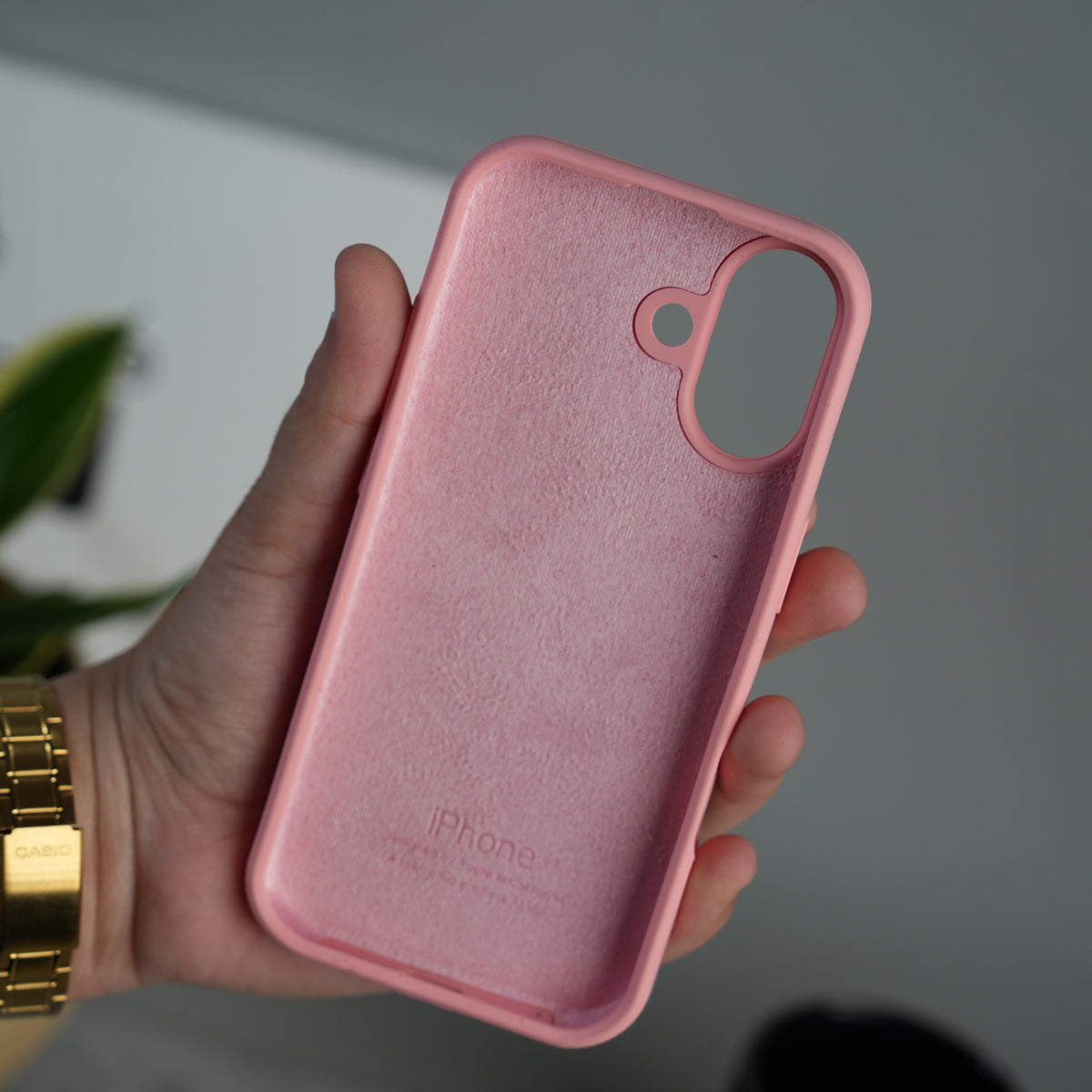iPhone 17 Liquid Silicone Case Cover (Pastel Pink)
