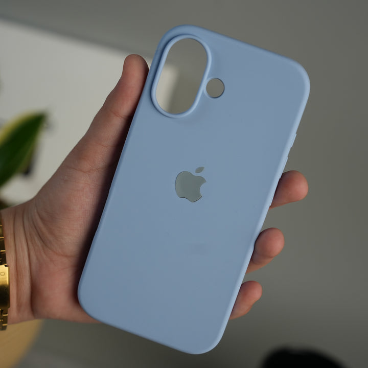iPhone 17 Liquid Silicone Case Cover (Sky Blue)