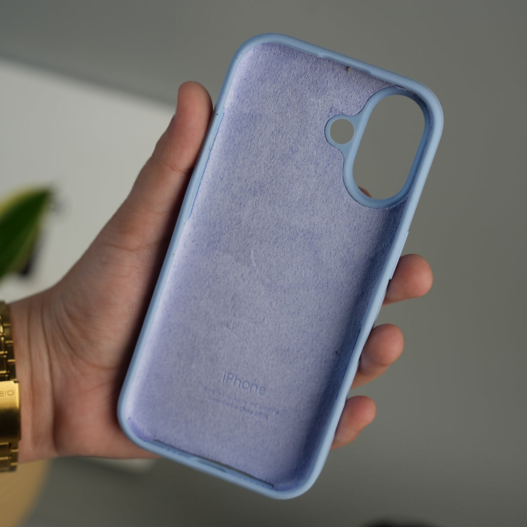 iPhone 17 Liquid Silicone Case Cover (Sky Blue)
