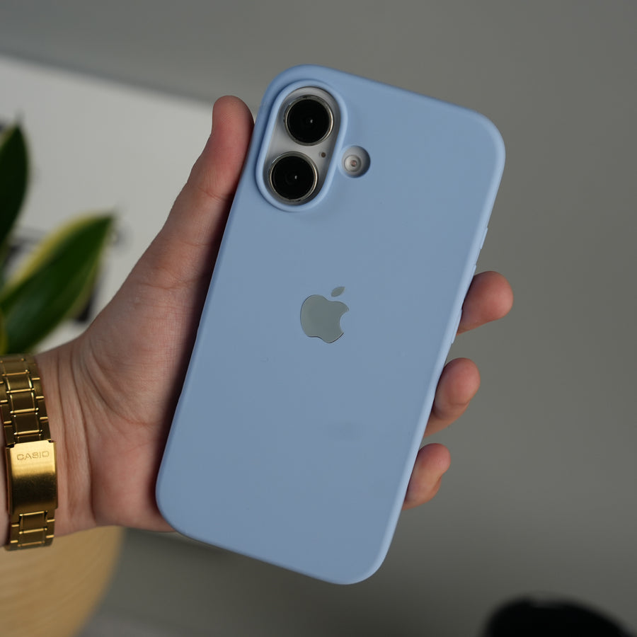 iPhone 17 Liquid Silicone Case Cover (Sky Blue)