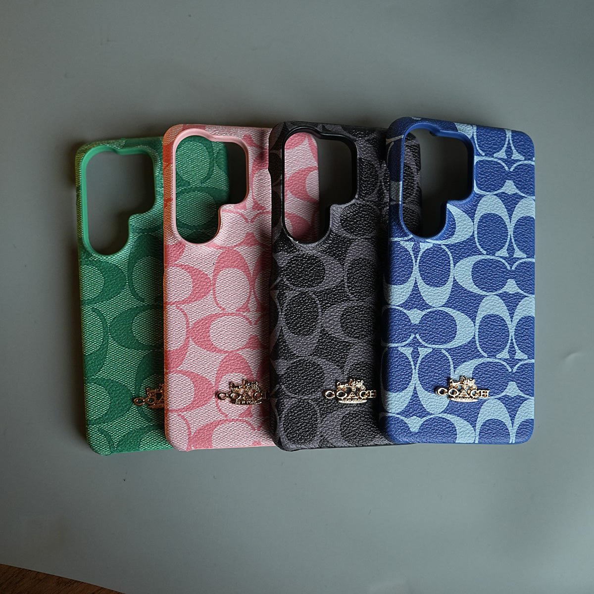 Leather Texture Pattern Case for Galaxy S26 Ultra | Gold-Tone Logo Slim Cover