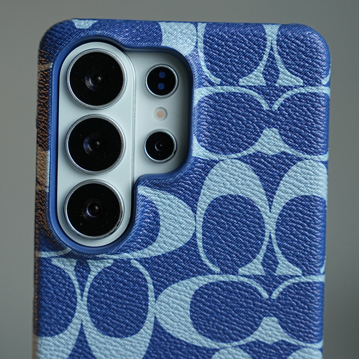 Leather Texture Pattern Case for Galaxy S26 Ultra | Gold-Tone Logo Slim Cover