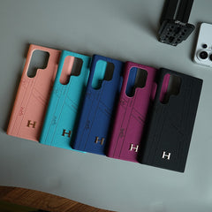 Premium H-Style PU Leather Case for Galaxy S26 Ultra | Luxury Designer-Inspired Protective Cover