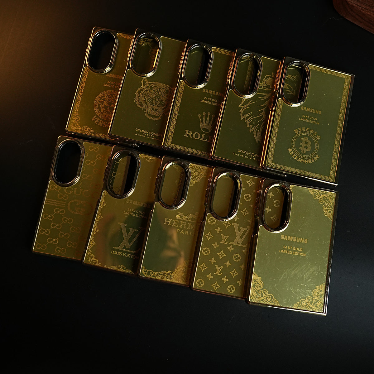 Premium Gold Mirror Case for Samsung Galaxy Z Fold 8 | Printed Design Cover