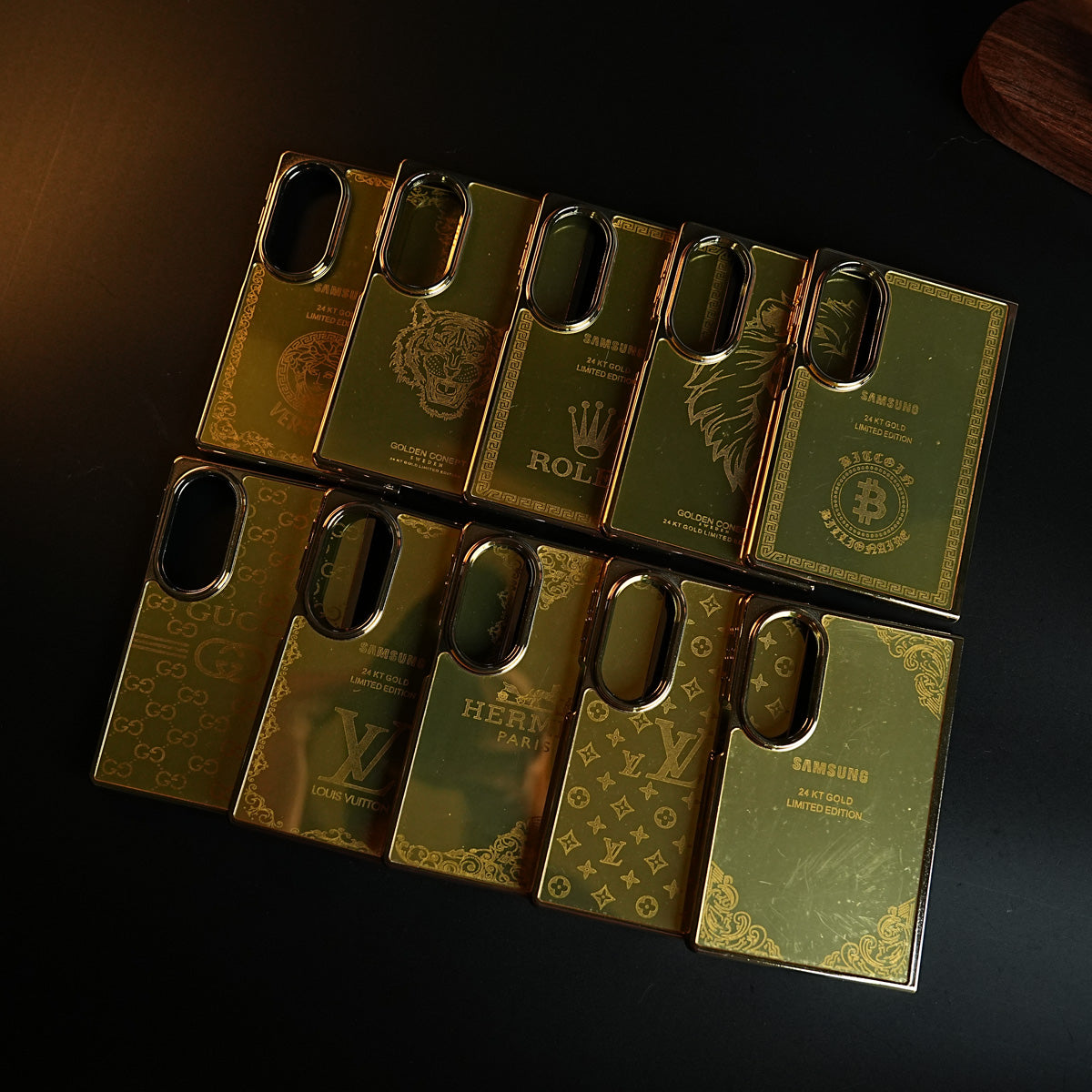 Premium Gold Mirror Case for Samsung Galaxy Z Fold 8 | Printed Design Cover