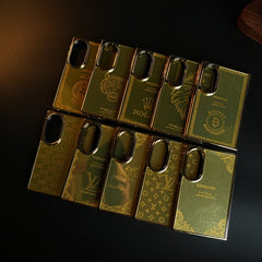 Premium Gold Mirror Case for Samsung Galaxy Z Fold 8 | Printed Design Cover