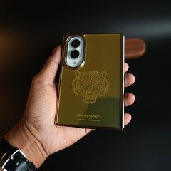 Premium Gold Mirror Case for Samsung Galaxy Z Fold 8 | Printed Design Cover