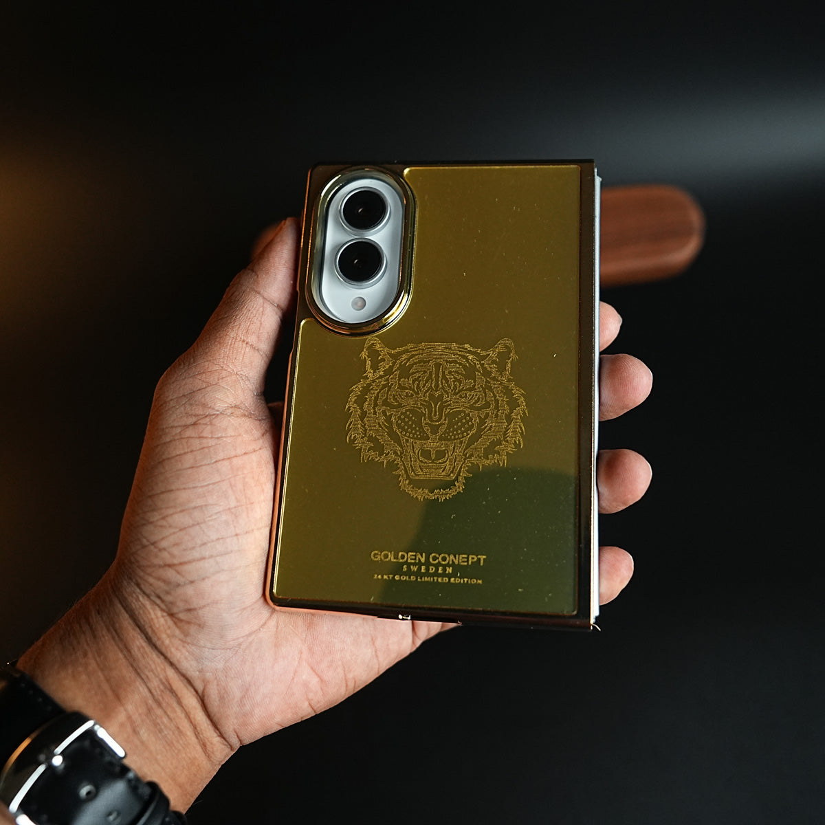 Premium Gold Mirror Case for Samsung Galaxy Z Fold 8 | Printed Design Cover