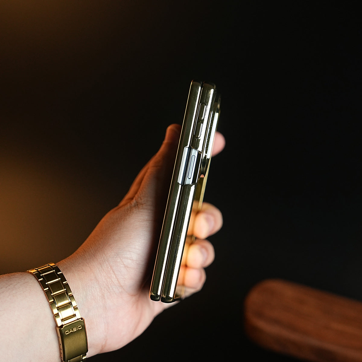 Premium Gold Mirror Case for Samsung Galaxy Z Fold 8 | Printed Design Cover