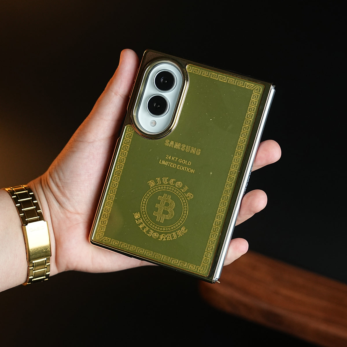 Premium Gold Mirror Case for Samsung Galaxy Z Fold 8 | Printed Design Cover