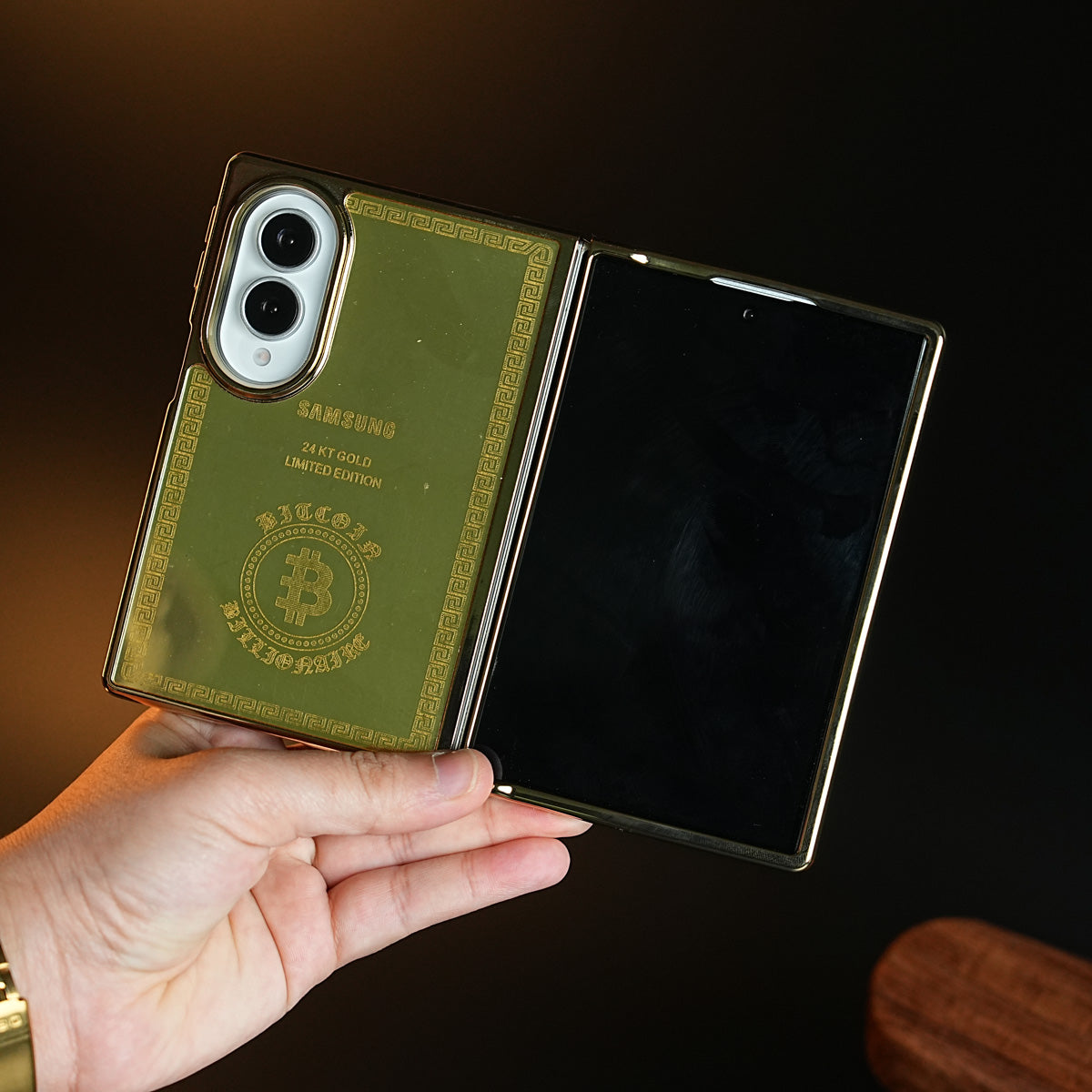 Premium Gold Mirror Case for Samsung Galaxy Z Fold 8 | Printed Design Cover