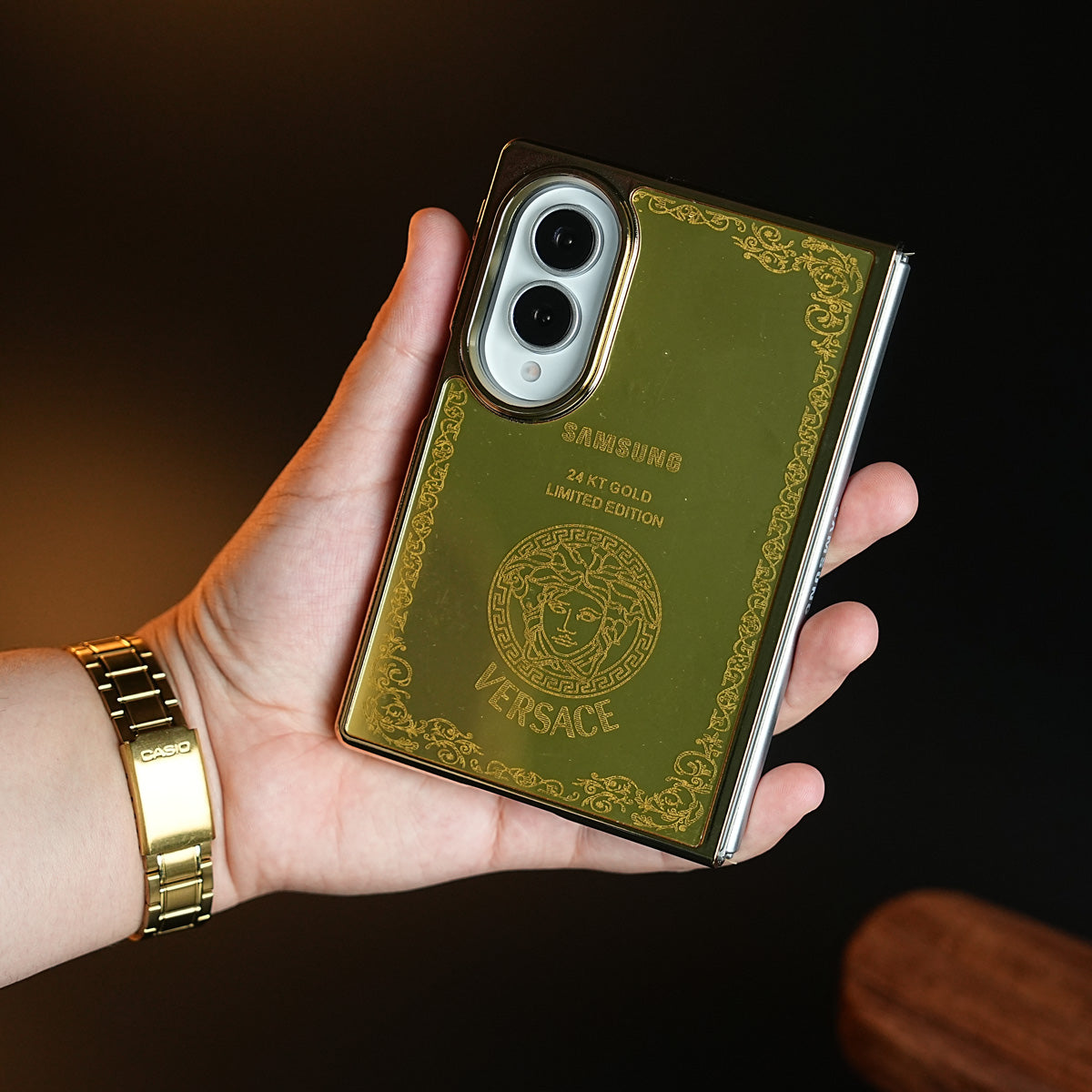 Premium Gold Mirror Case for Samsung Galaxy Z Fold 8 | Printed Design Cover