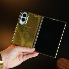 Premium Gold Mirror Case for Samsung Galaxy Z Fold 8 | Printed Design Cover