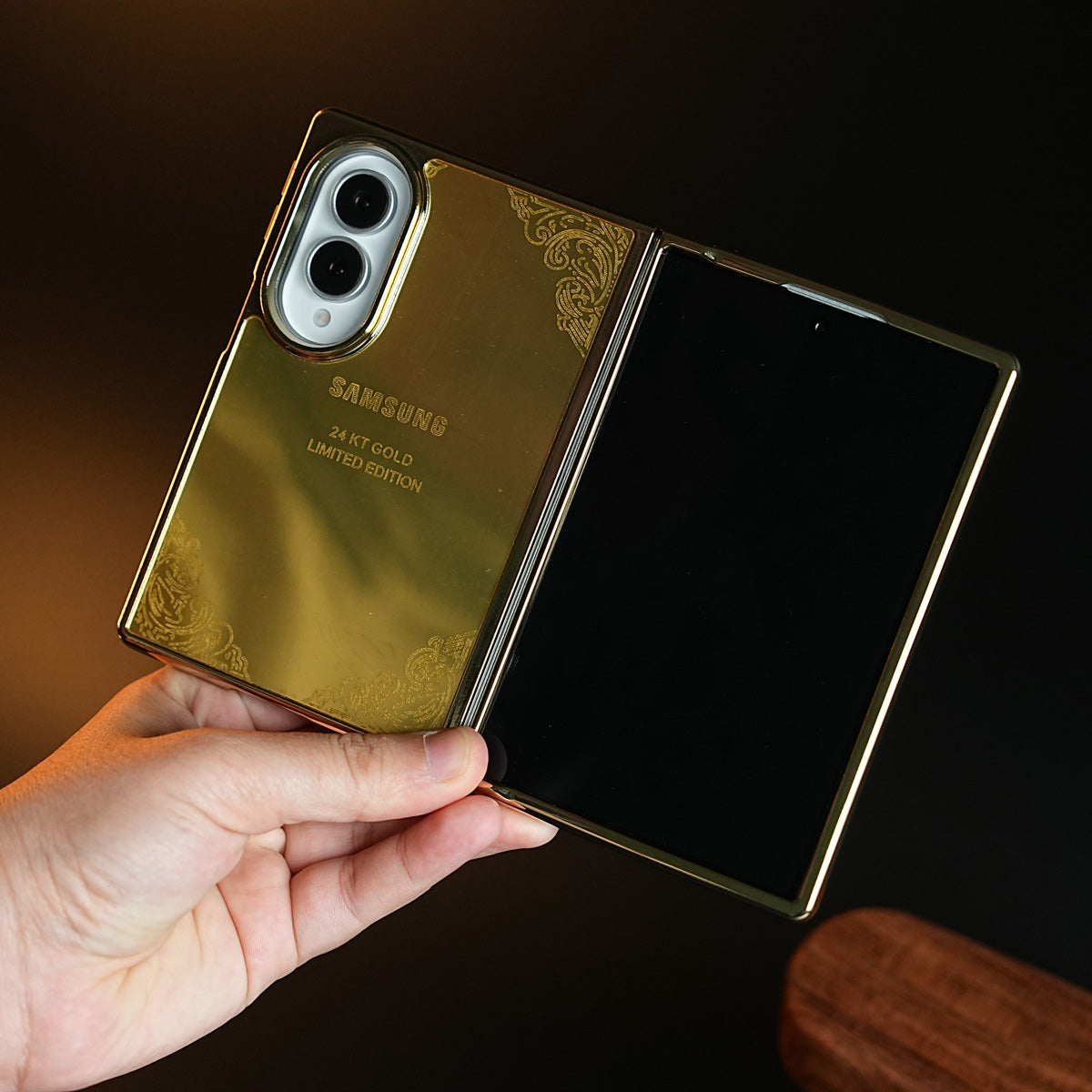 Premium Gold Mirror Case for Samsung Galaxy Z Fold 8 | Printed Design Cover