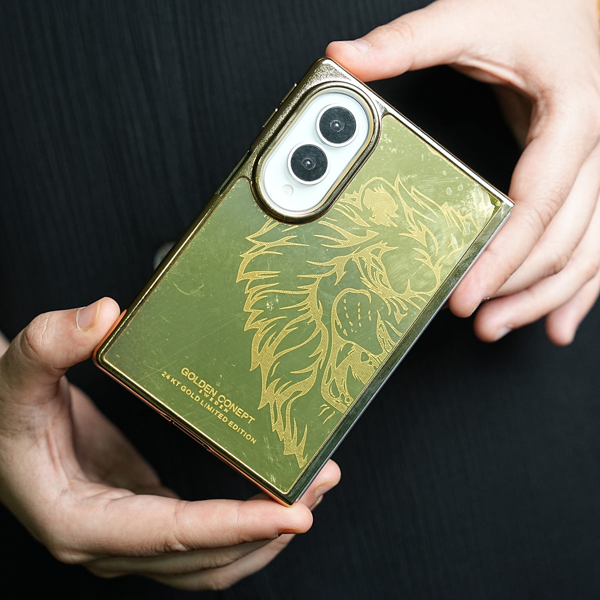 Premium Gold Mirror Case for Samsung Galaxy Z Fold 8 | Printed Design Cover
