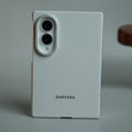 Carbon Fiber Texture Magnetic Case for Galaxy Z Fold 8 | With Tempered Glass Screen Protector
