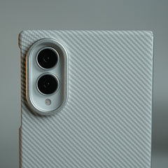 Carbon Fiber Texture Magnetic Case for Galaxy Z Fold 8 | With Tempered Glass Screen Protector