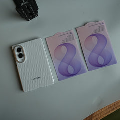 Carbon Fiber Texture Magnetic Case for Galaxy Z Fold 8 | With Tempered Glass Screen Protector
