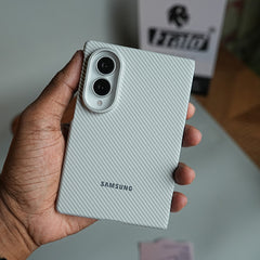 Carbon Fiber Texture Magnetic Case for Galaxy Z Fold 8 | With Tempered Glass Screen Protector